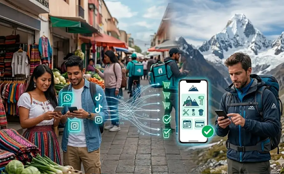 Conexión digital total en los Andes: público local, nacional e internacional para negocios en Huaraz