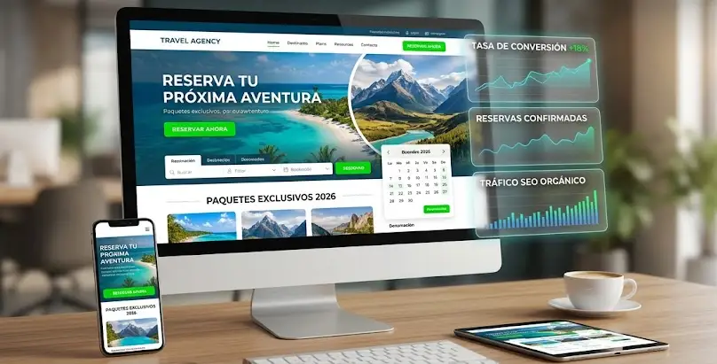 Cómo hacer una página web para agencia de viajes que convierta visitas en reservas en 2026